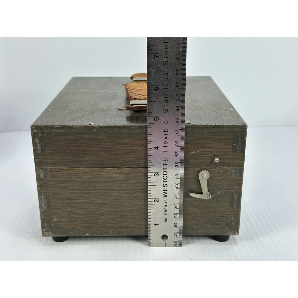 Vintage Wood‎ Wooden Microscope Accessories Box Carrying Case